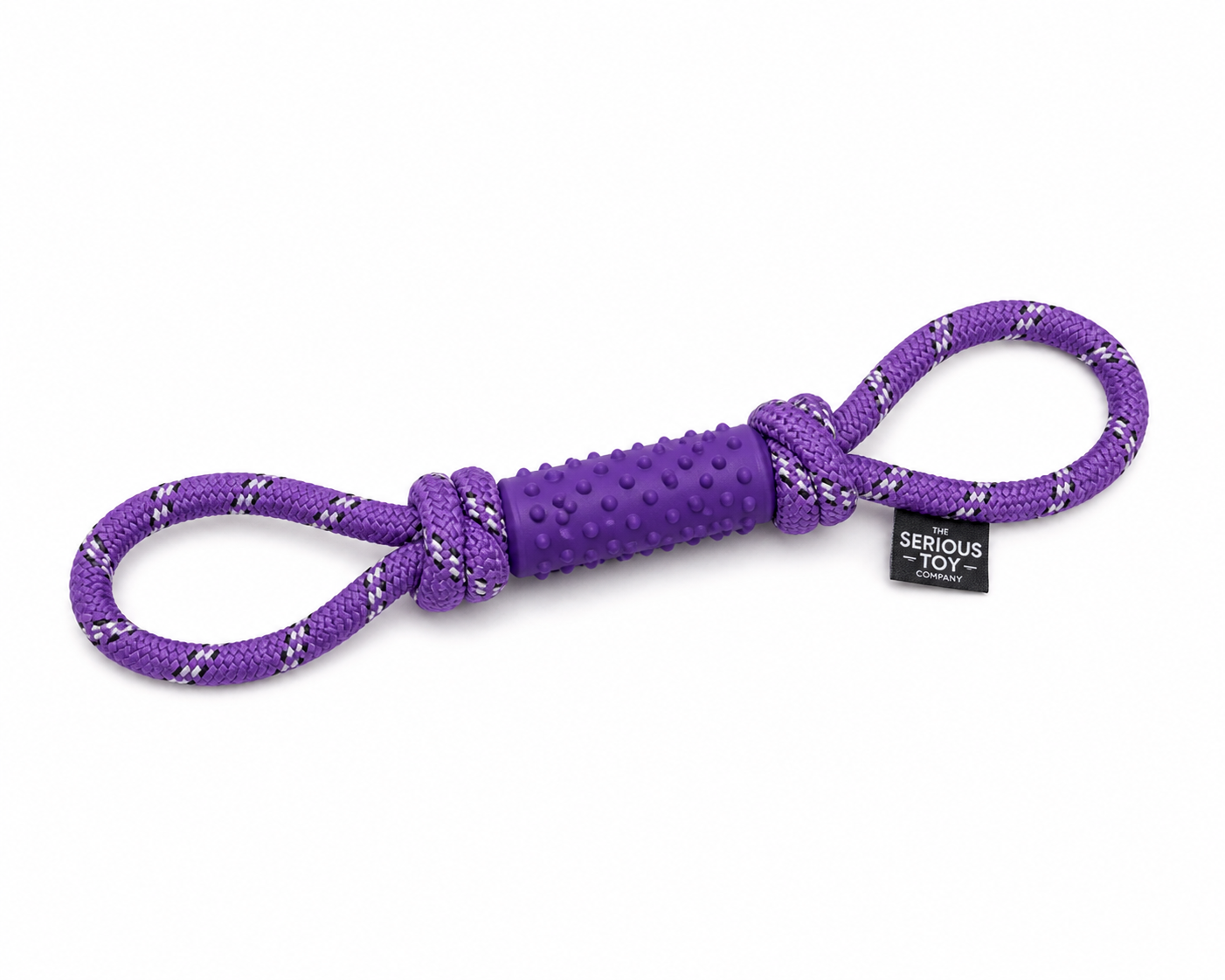 Interactive Rope Tug Dog Toy with Rubber Grip – Durable Chew & Training Toy | The Serious Toy Company