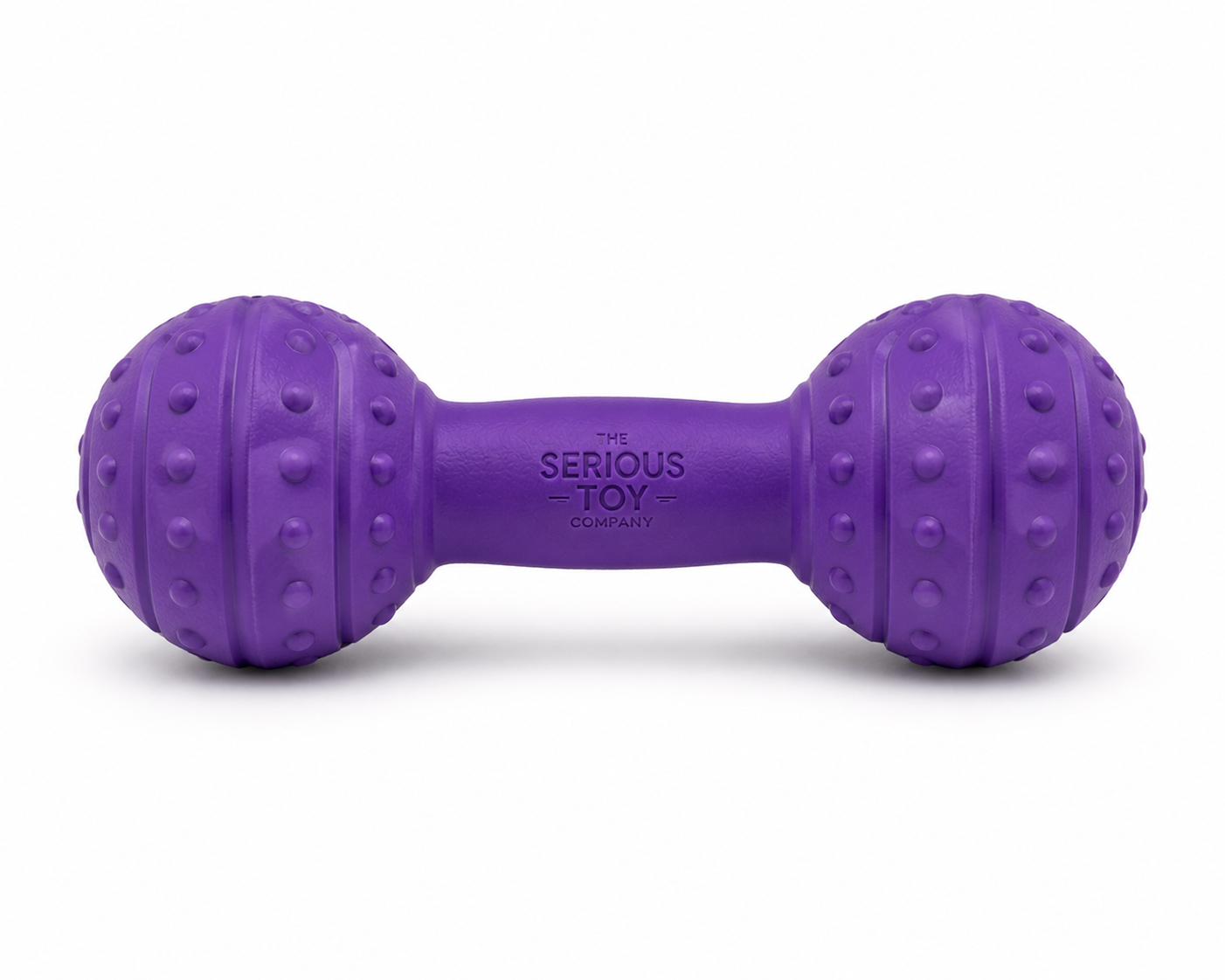 Heavy Duty Rubber Dog Chew Toy Dumbbell – Textured Durable Training & Dental Toy | The Serious Toy Company