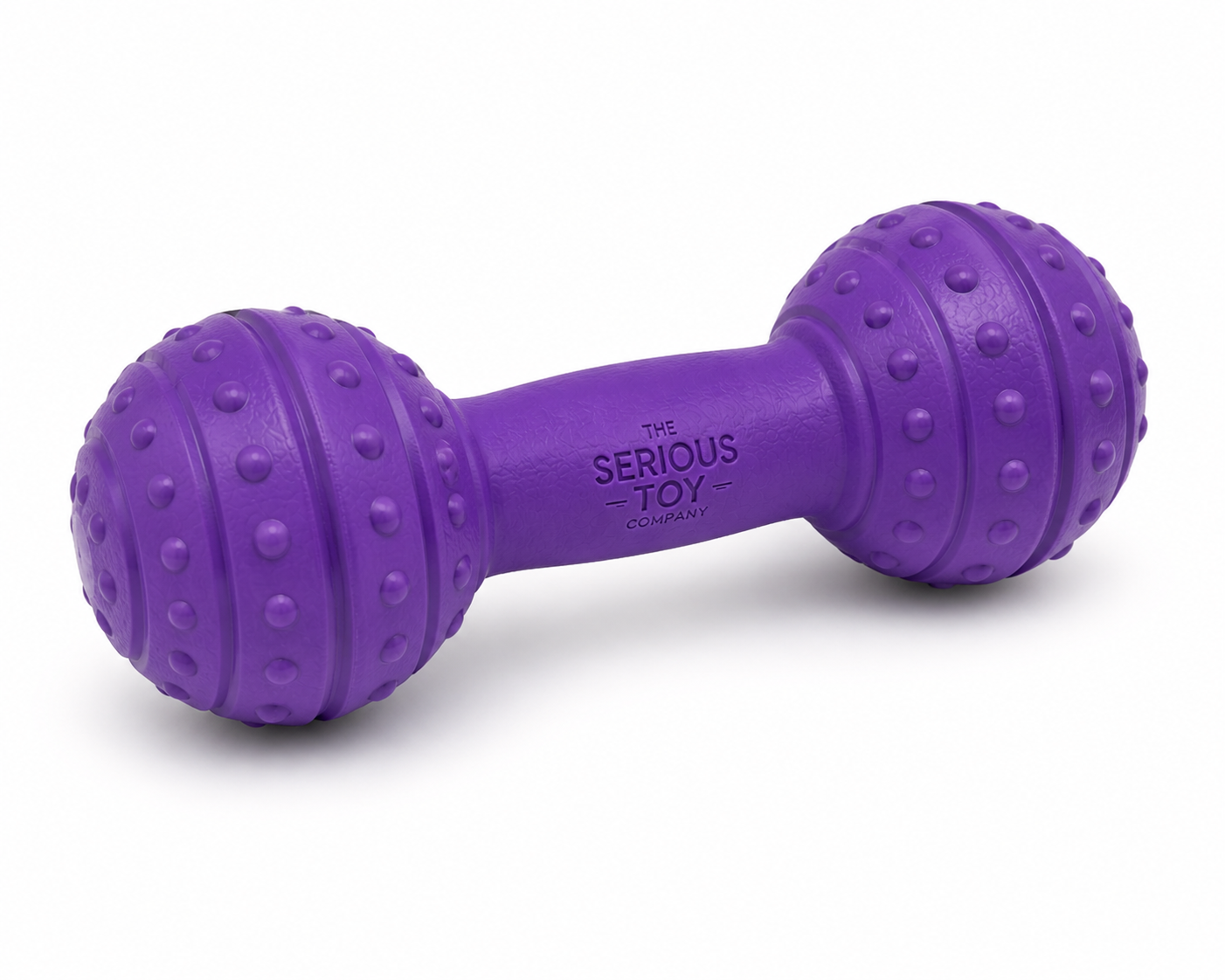 Heavy Duty Rubber Dog Chew Toy Dumbbell – Textured Durable Training & Dental Toy | The Serious Toy Company - Image 4
