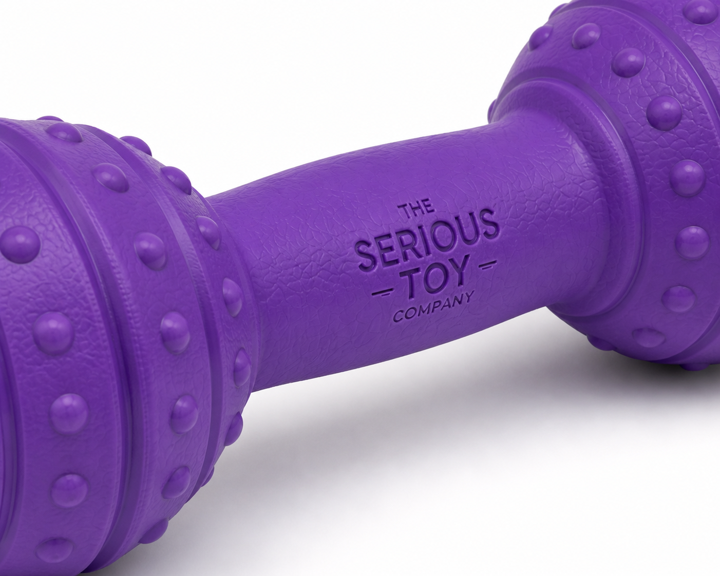 Heavy Duty Rubber Dog Chew Toy Dumbbell – Textured Durable Training & Dental Toy | The Serious Toy Company - Image 3