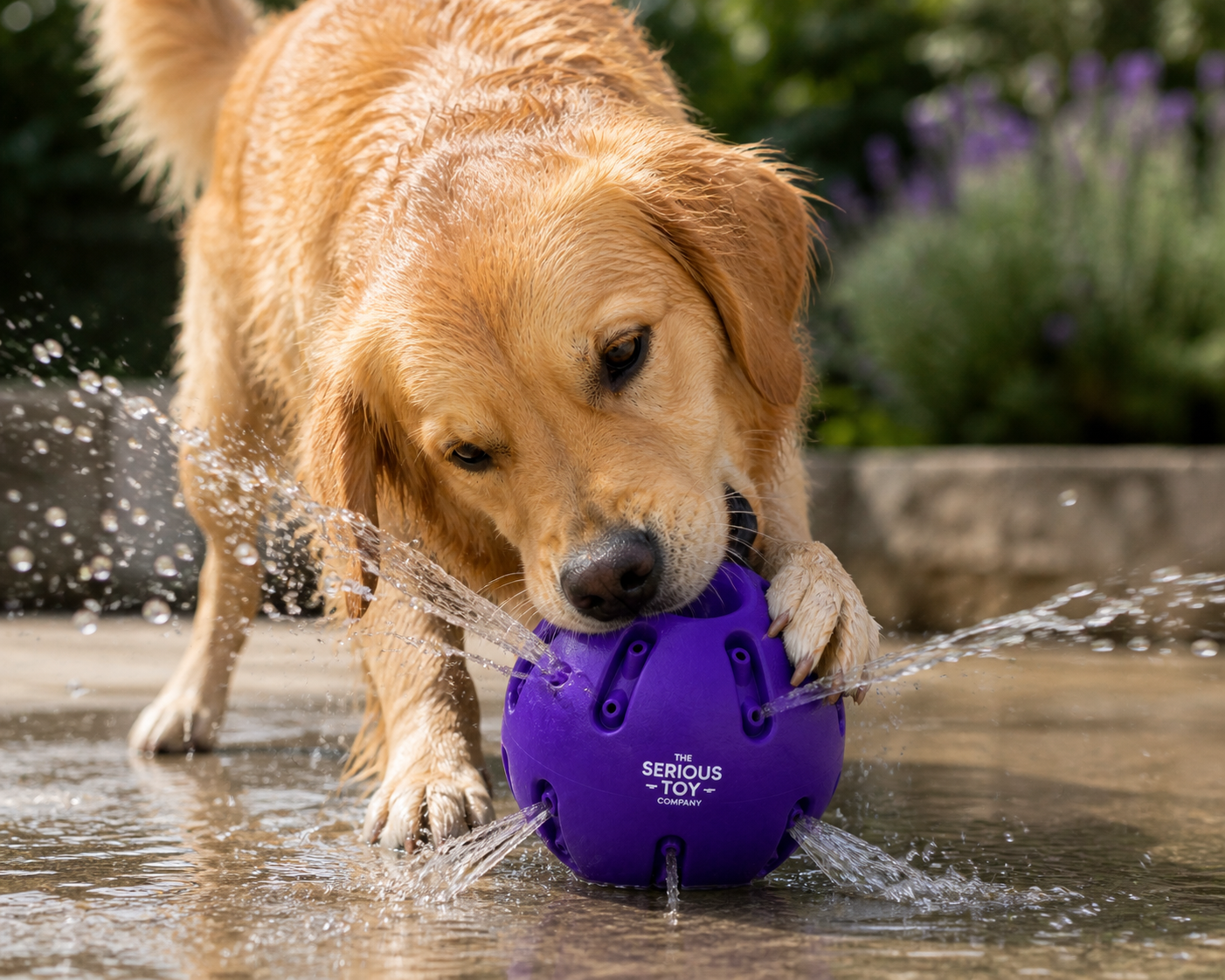 Interactive Water Spray Dog Toy Ball – Durable Rubber Splash Ball for Summer Play | The Serious Toy Company - Image 5